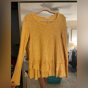 Altard State yellow ruffle top